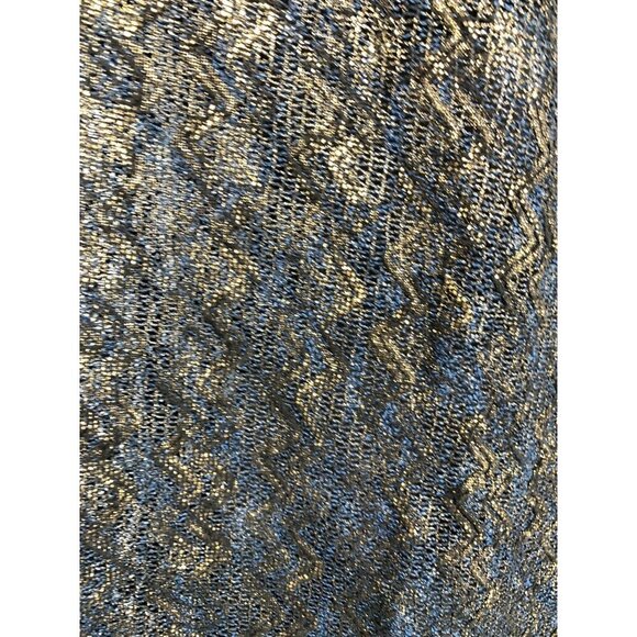 Susan Graver Women Open Front Cardigan Jacket Size Small S Navy Black Gold New - Picture 9 of 9